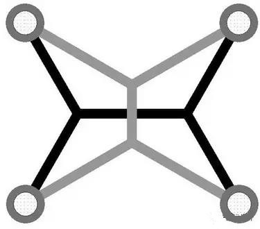 灰色Steiner樹不是最優(yōu)的，但黑色Steiner樹是最優(yōu)的。